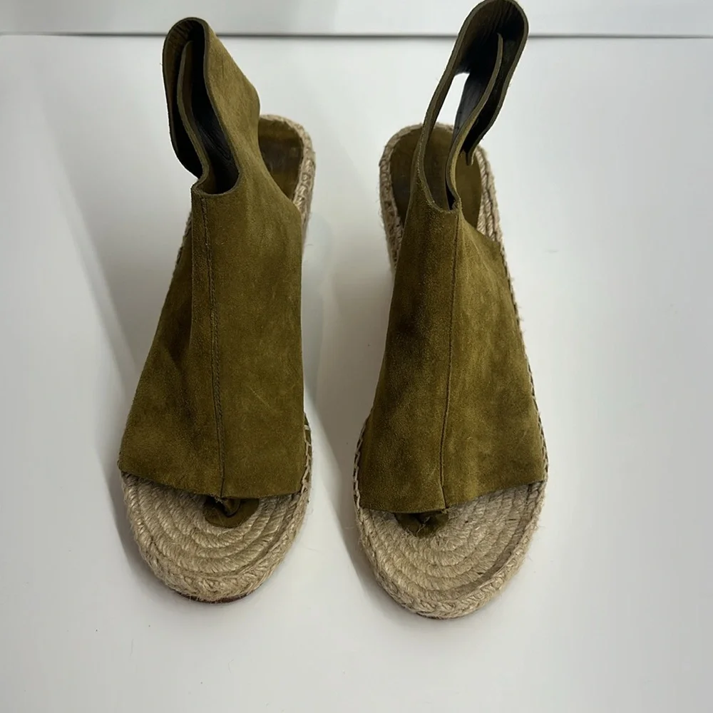 CELINE WEDGE ESPADRILLE SANDALS - Picture 2 of 14